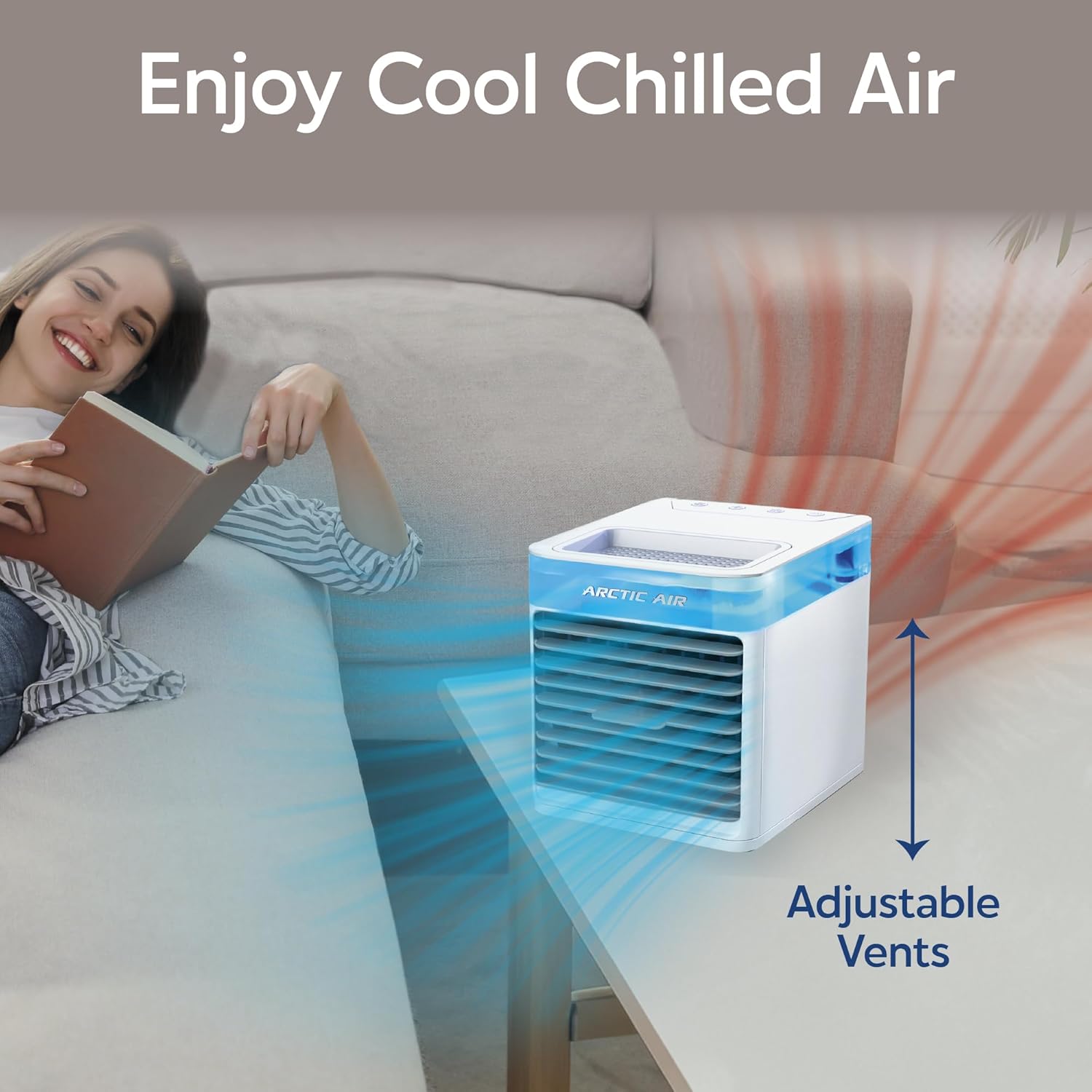 Climatiseur portable - Rafraîchit et humidifie l'air de la pièce